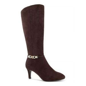 KAREN SCOTT Womens Choco Brown Wide Calf Hanna Almond Boots 6.5 M WC